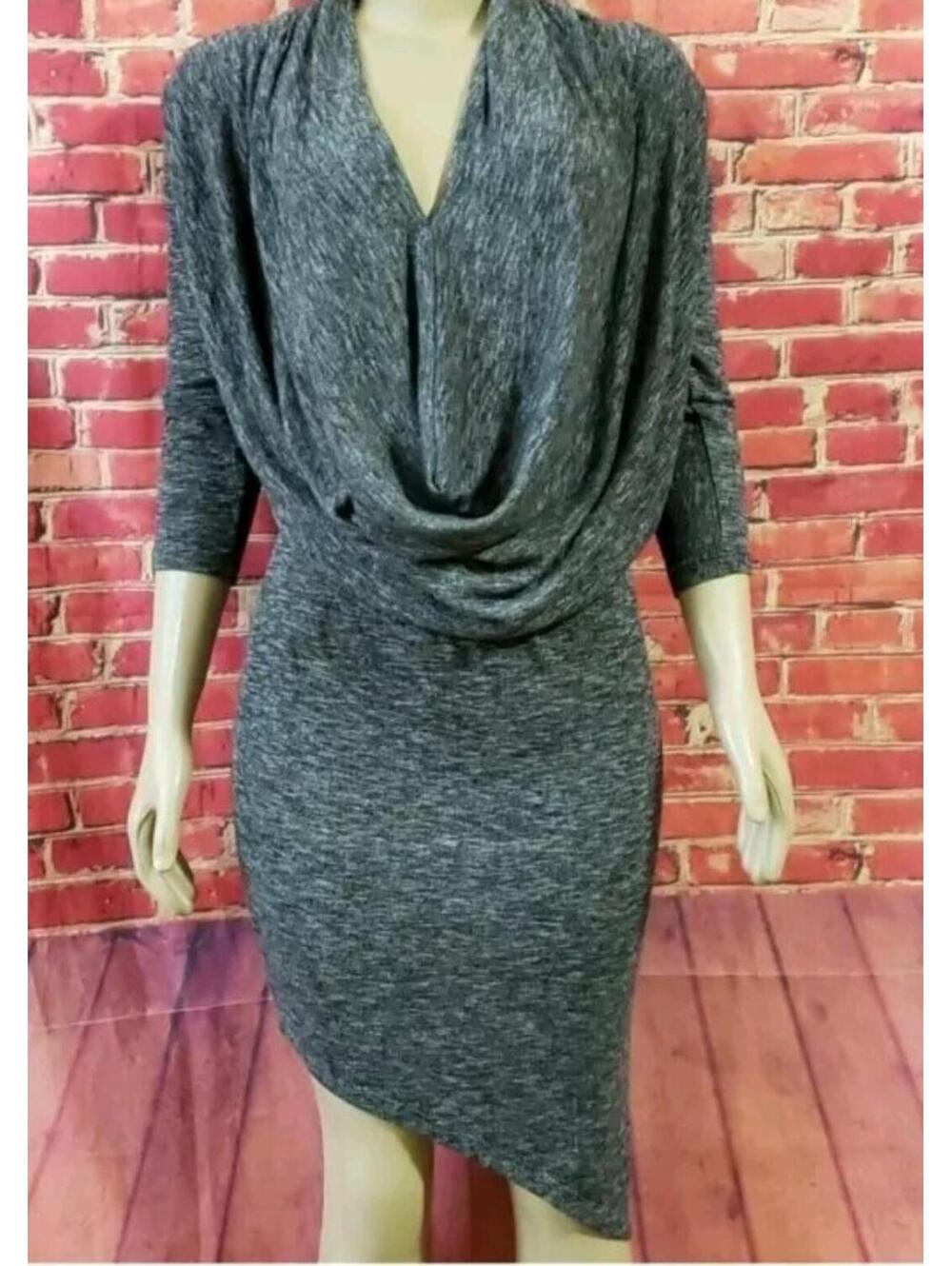 MYSTIC Rare warm & Beautiful Gray dress size FITS SIZE L